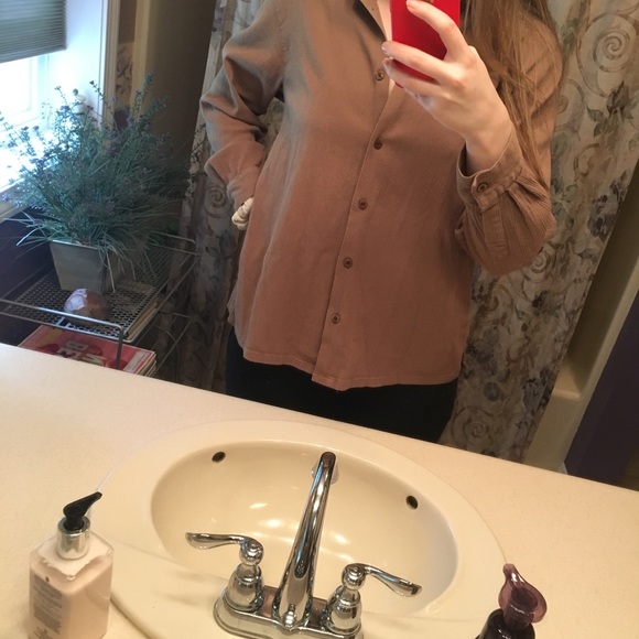 Tan Button-Up - Picture 5 of 6